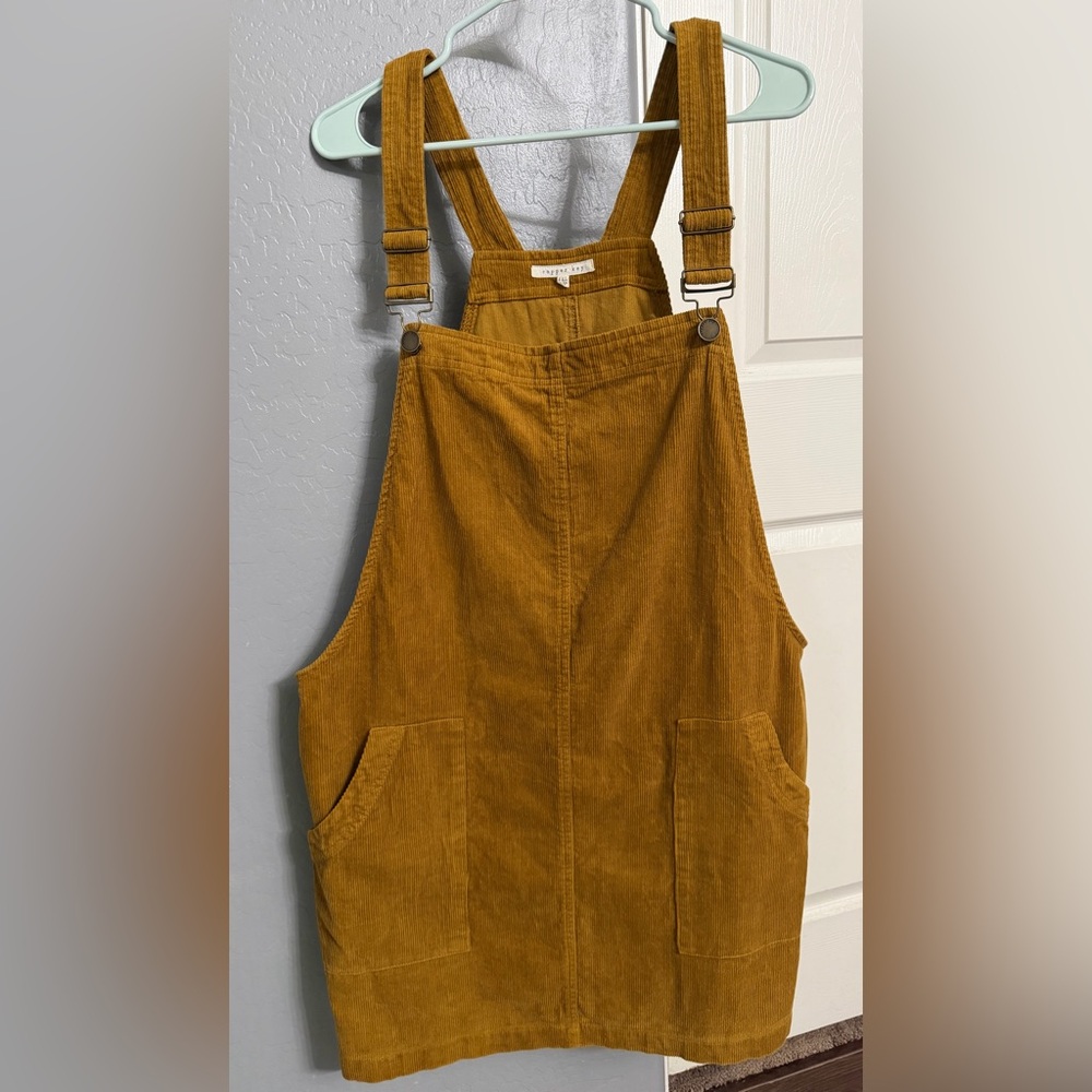 Copper Key Tan Corduroy Overalls